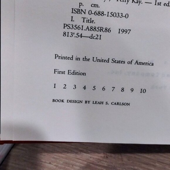 1st Print Terry Kay The Runaway 1st Edition Hardcover Book 1997 - Picture 5 of 5